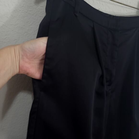 Gabrielle Union Black Satin Cargo Jogger Pants Womens 8 Relaxed Dressy N… - Picture 5 of 13